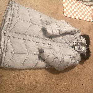 Brand Big Chill womens 2x long hooded grey winter jacket.     New with tags